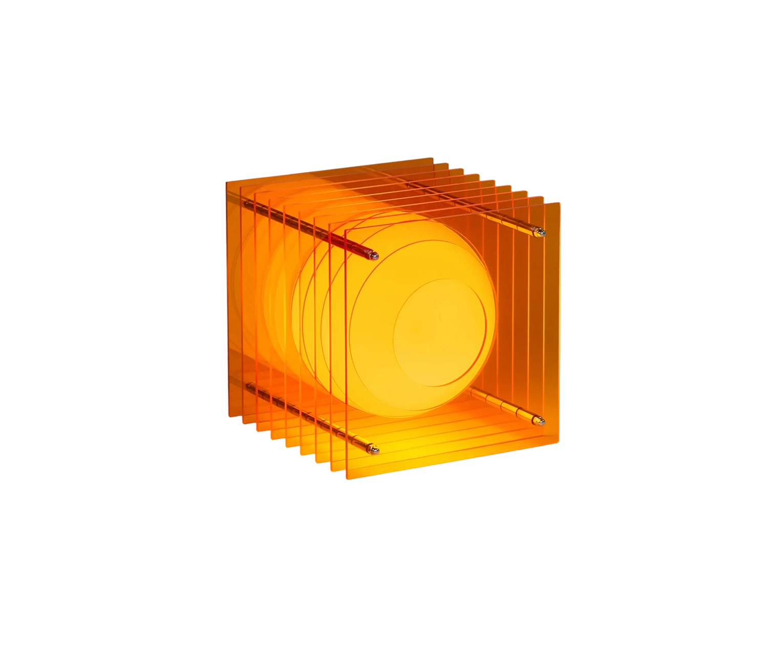 Image of a Lớp small square in orange acrylic