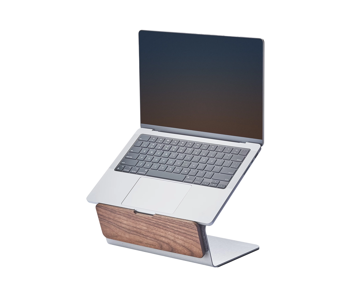 Image of a Walnut Laptop Riser